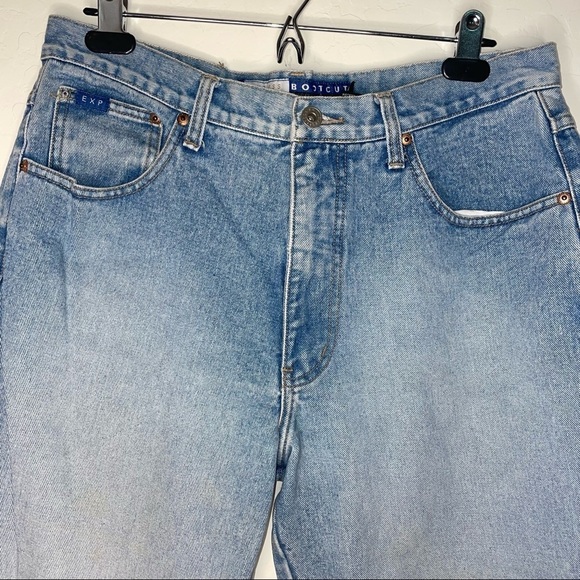 Vintage 90s Cotton Baggy Mid Rise Bootcut Jeans 32 - Picture 2 of 8